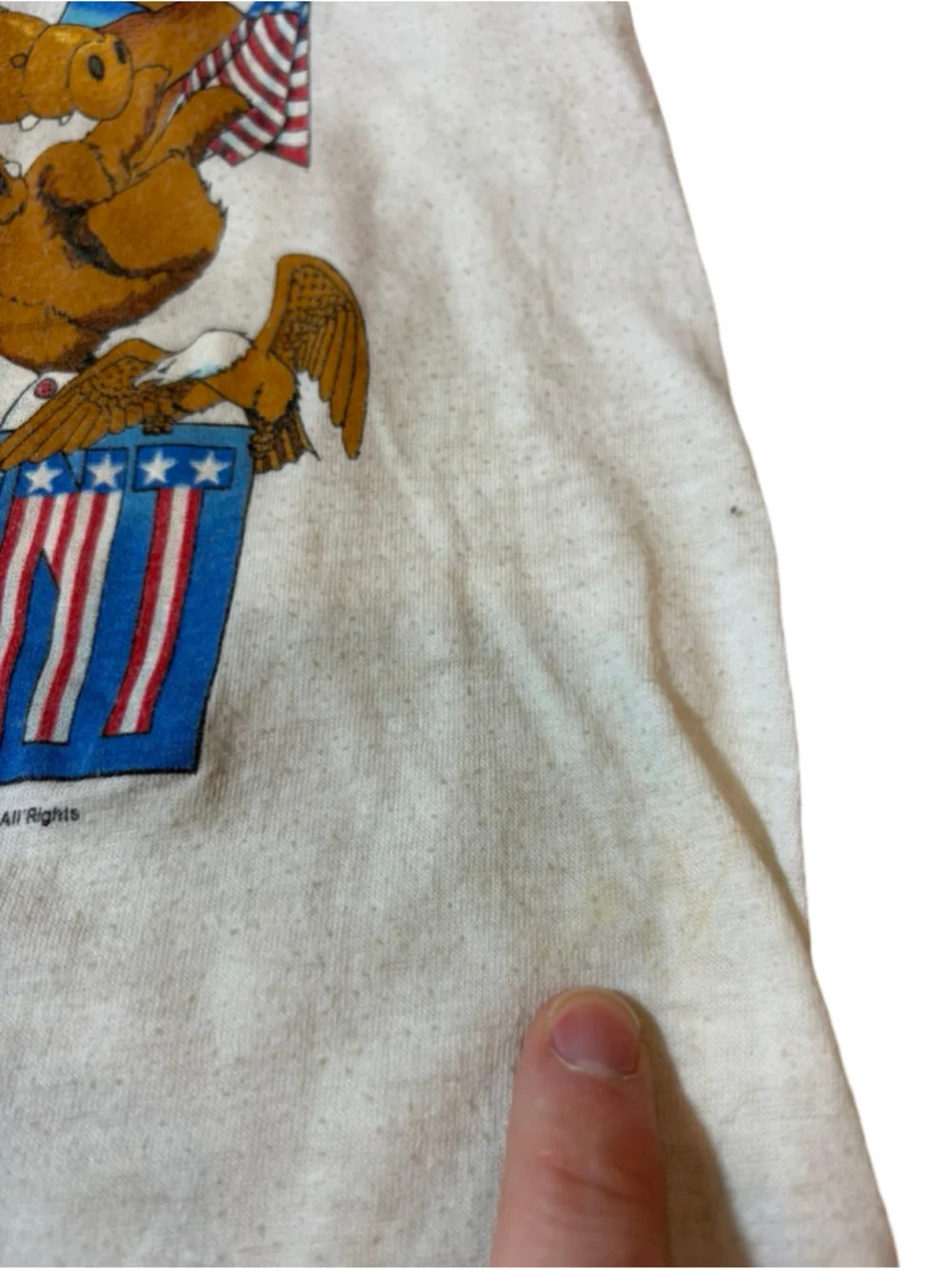 Vintage 1987 ALF For President Kids Tank Top USA 80s TV Graphic Tee Sz 7  Flaw